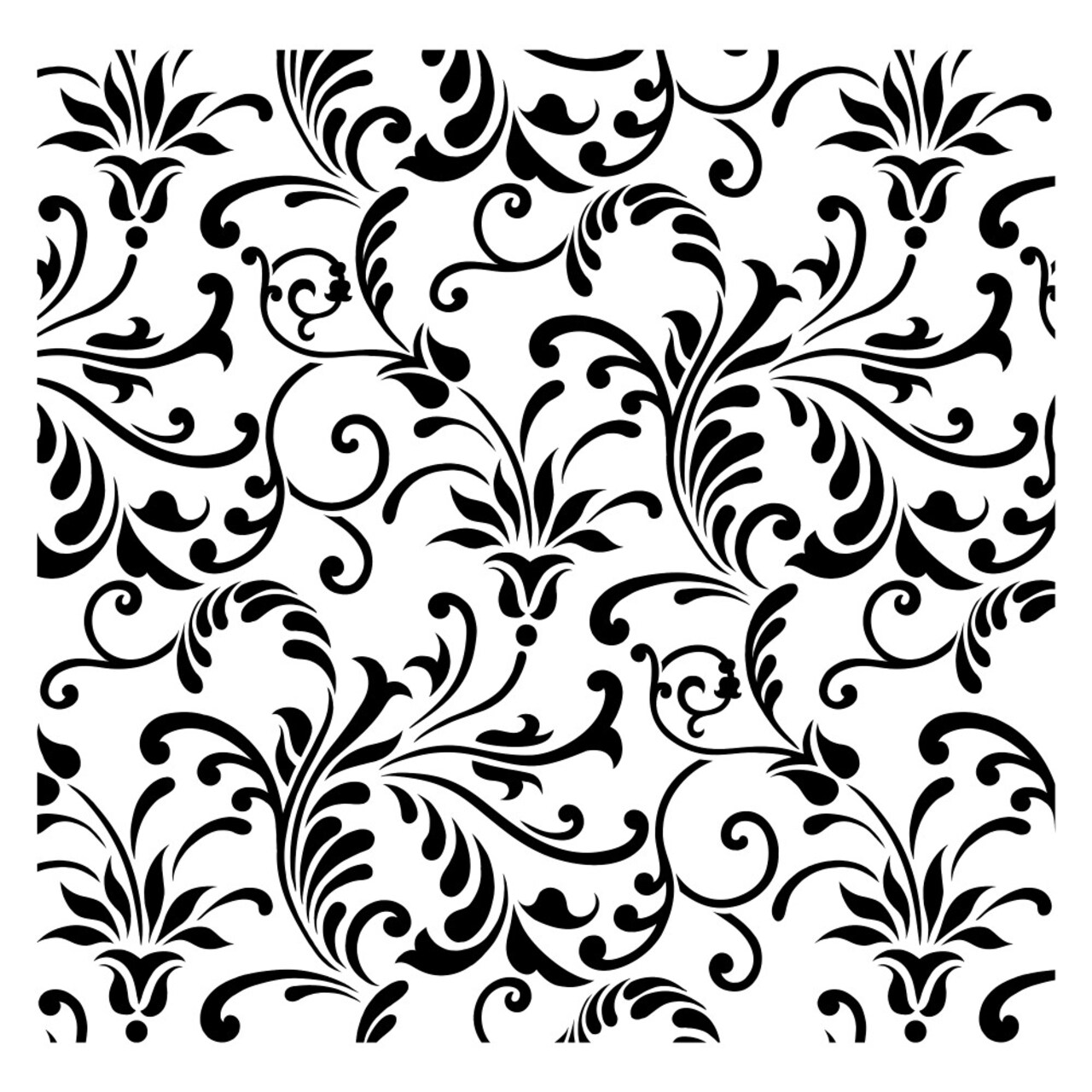 Floral Swirl All Over Embossing 12 x 12 Stencil | FS034 by Designer Stencils | Pattern Stencils |